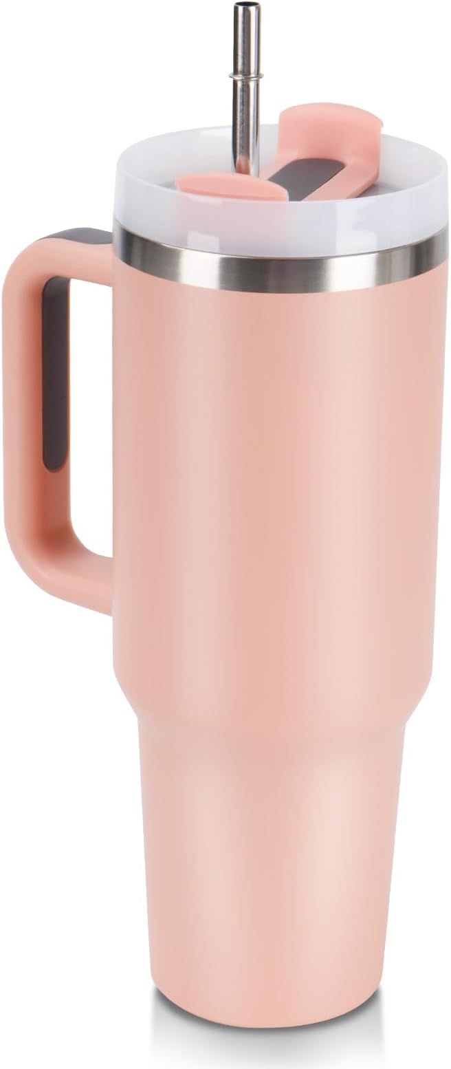 40oz Tumbler with Handle Insulated Stainless Steel AED 30